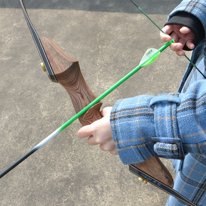 Black Hunter Wooden Recurve Takedown Bow 30-50lbs for Adults