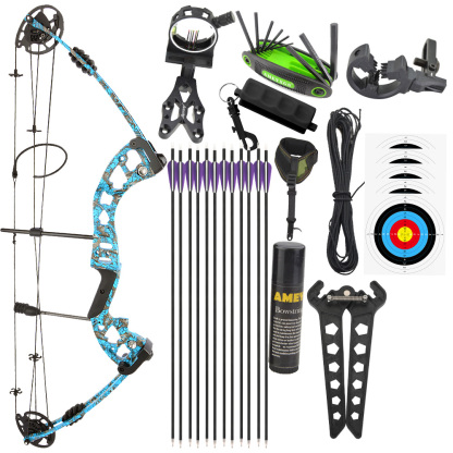 JUNXING M131 Compound Bow and Arrows Kit Blue 