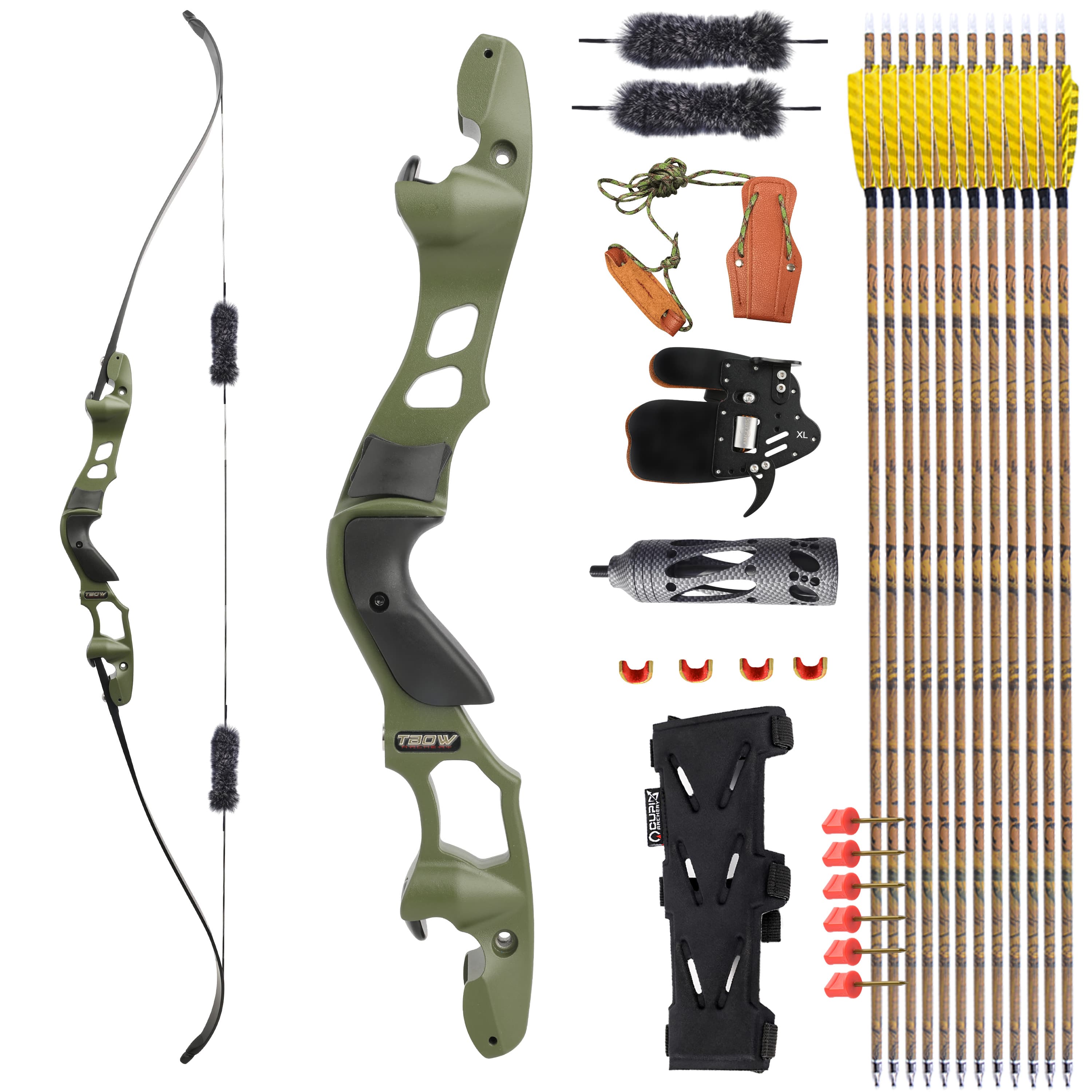 TBOW 62" ILF Hunting Archery Kit for Beginner 25-60lbs