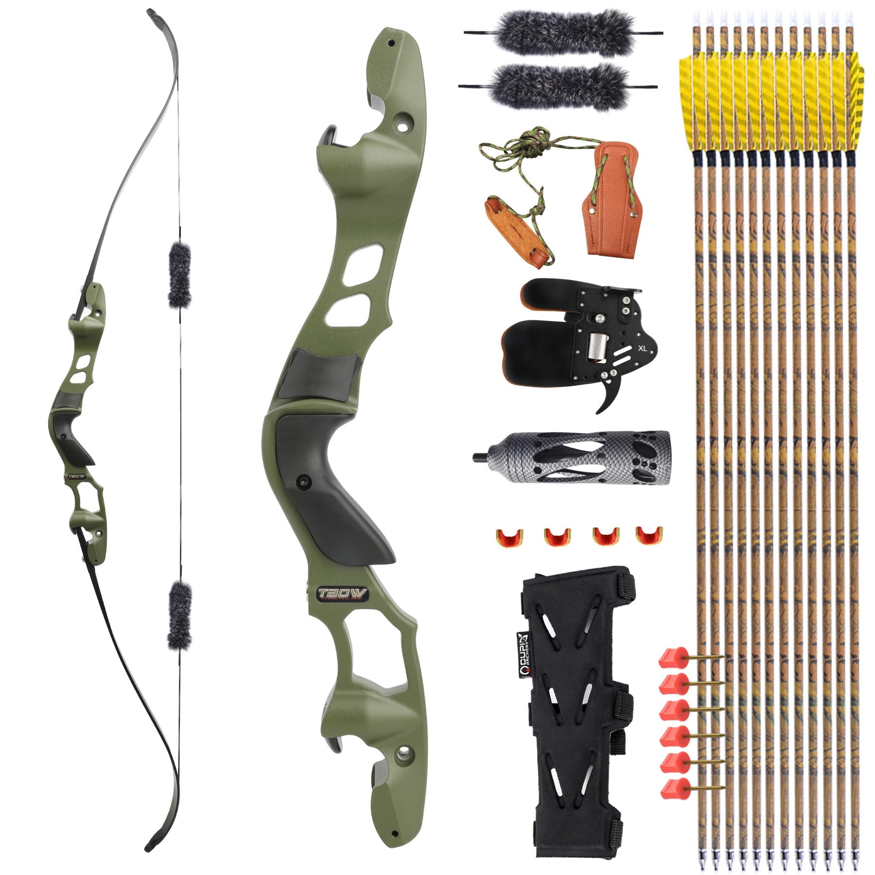 TBOW 62" ILF Hunting Archery Kit for Beginner 25-60lbs