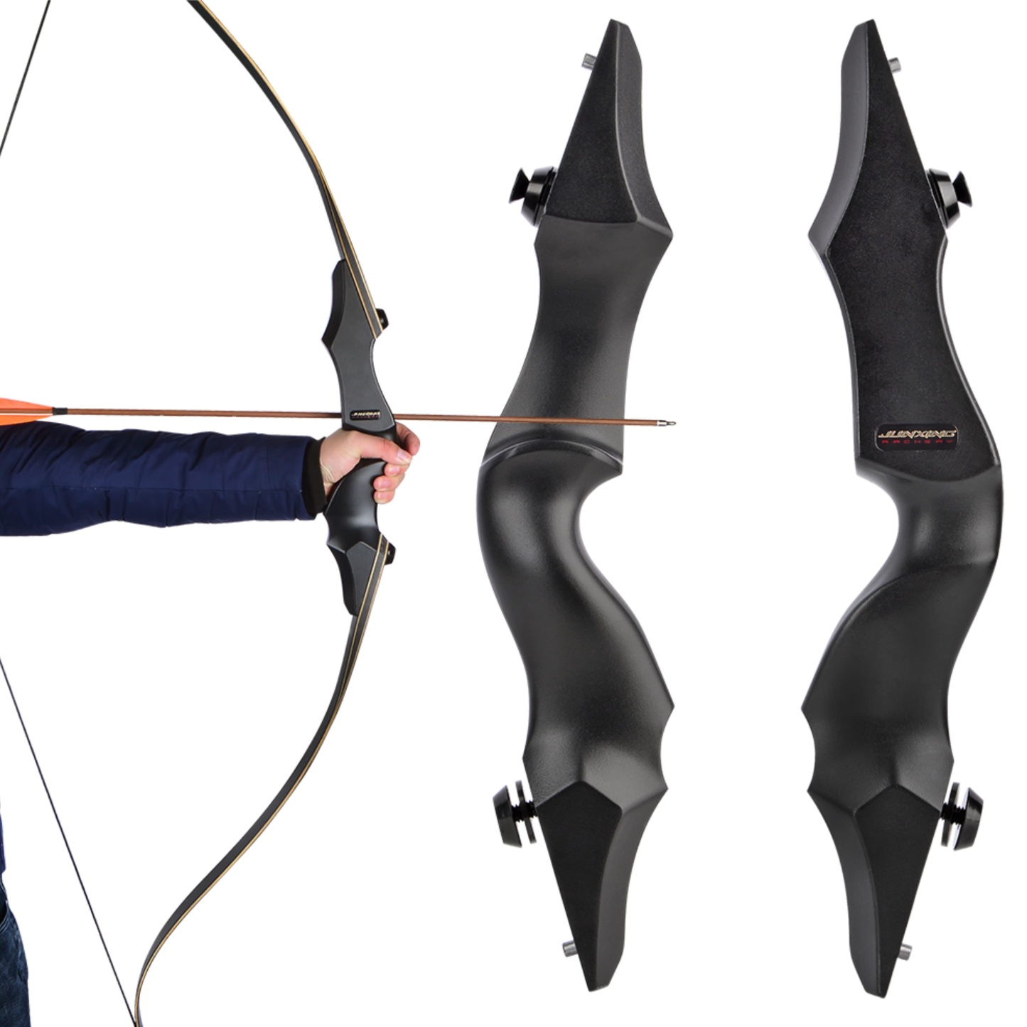 25-65lbs Recurve Bow Kit 60" Takedown Hunting Split Bow