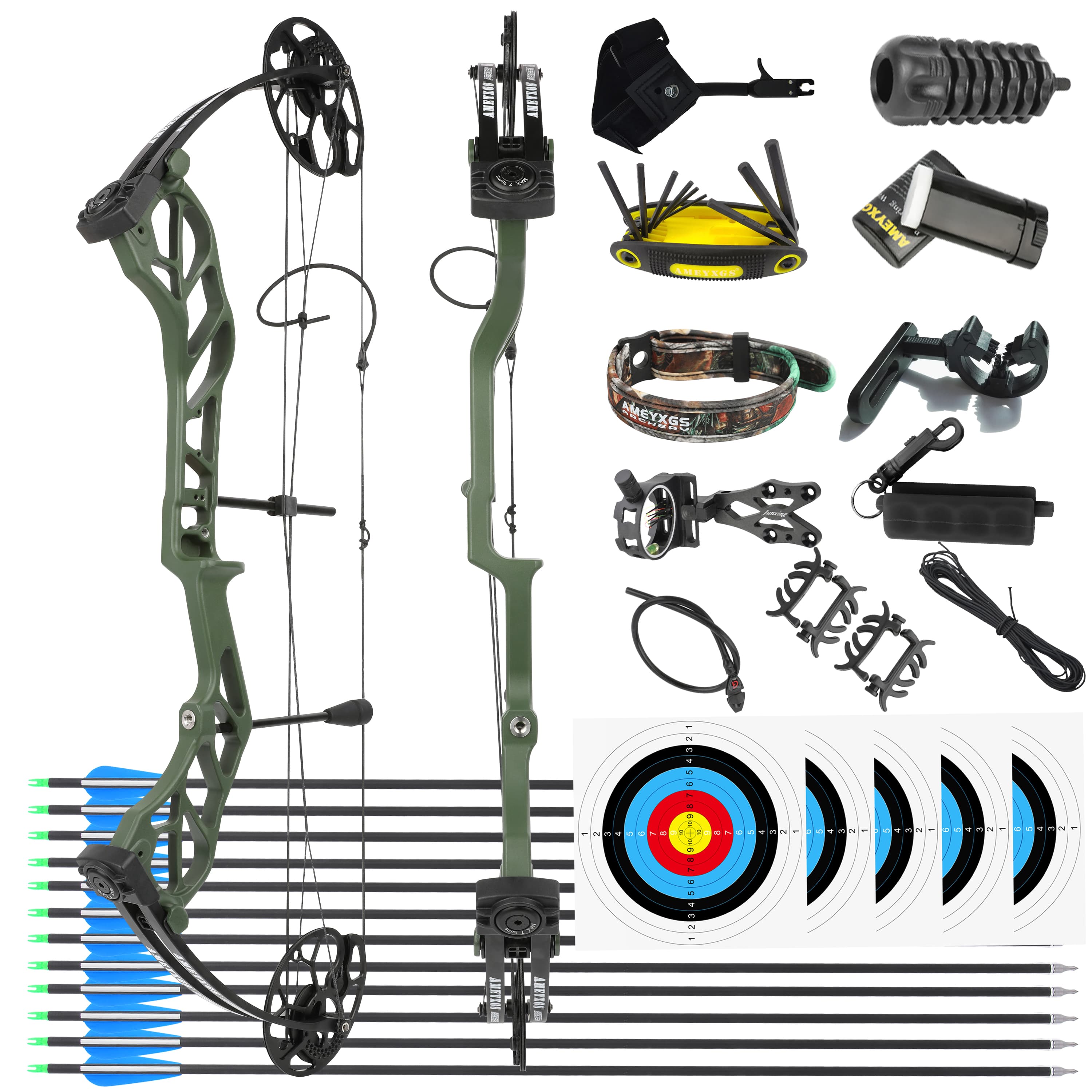 AMEYXGS Archery E8 Hunting Compound Bow 30-70 lbs Adult Hunting