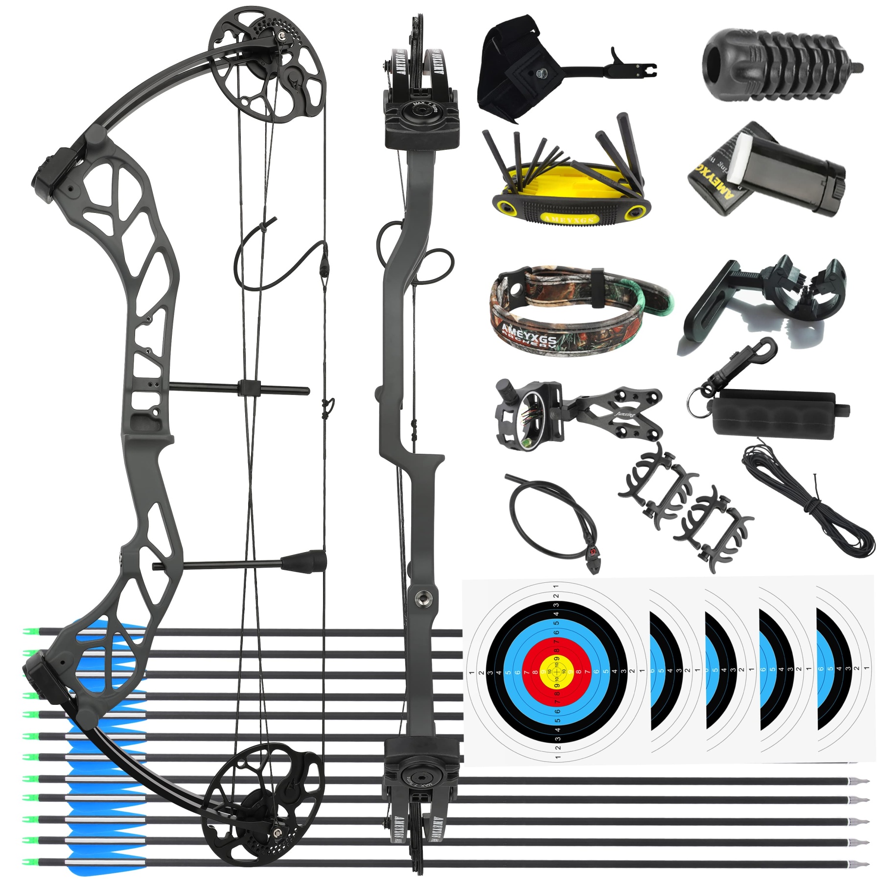 AMEYXGS Archery E8 Hunting Compound Bow 30-70 lbs Adult Hunting
