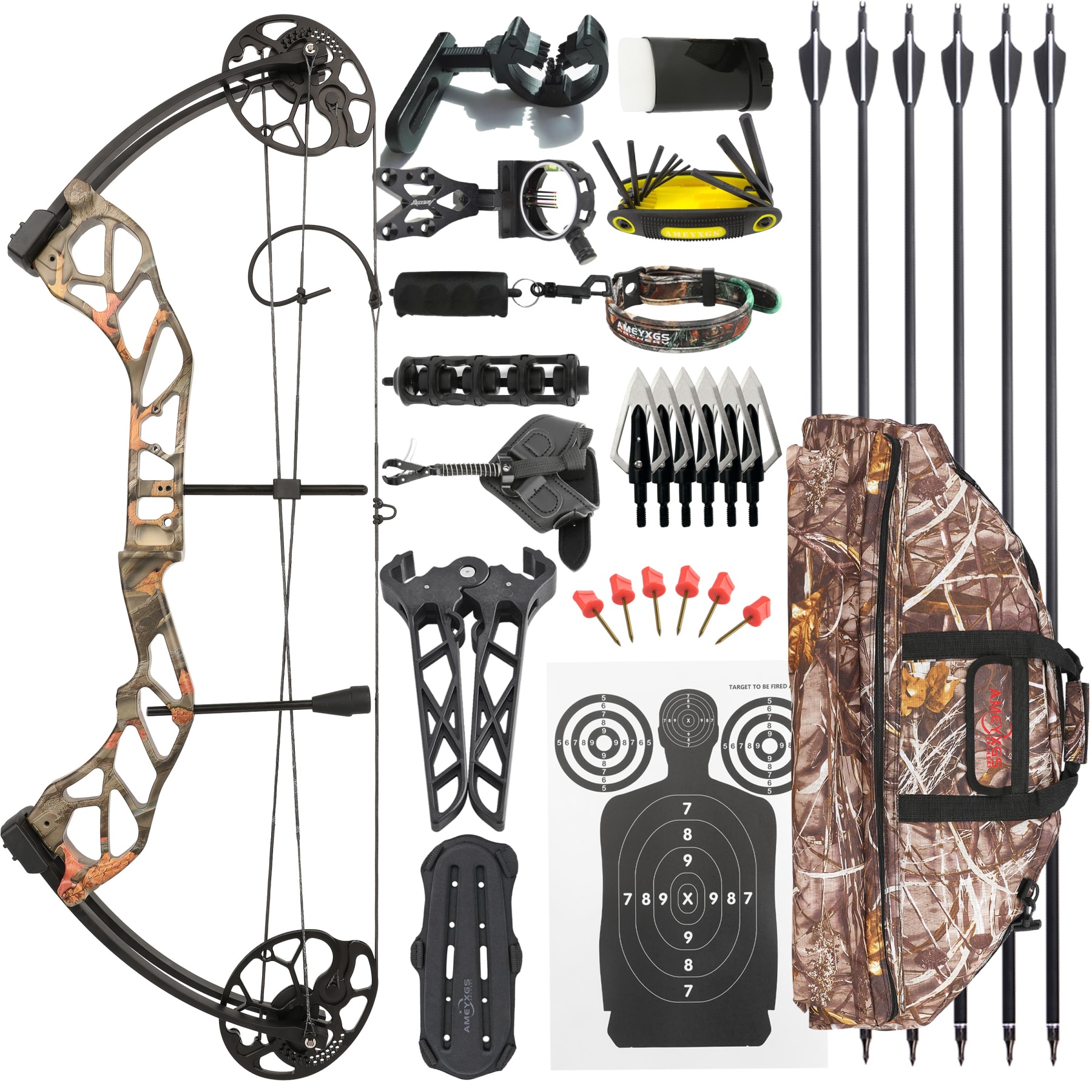 AMEYXGS Archery E8 Compound Bow,3D Hunting Bow