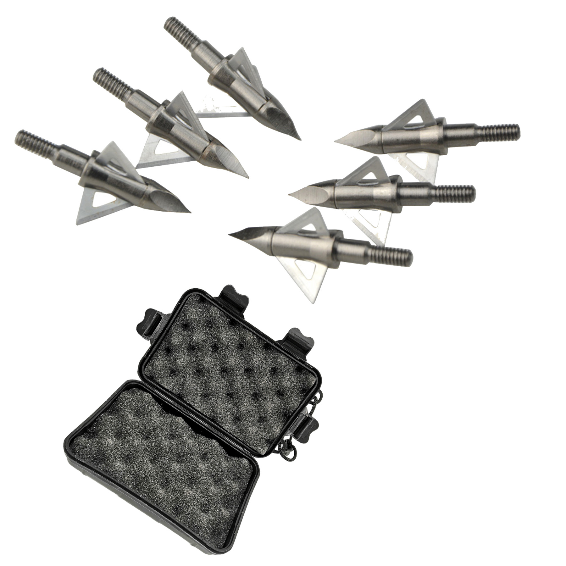 100 Grain 440C Stainless Steel Archery Arrowheads 6-Pack for Huntingel
