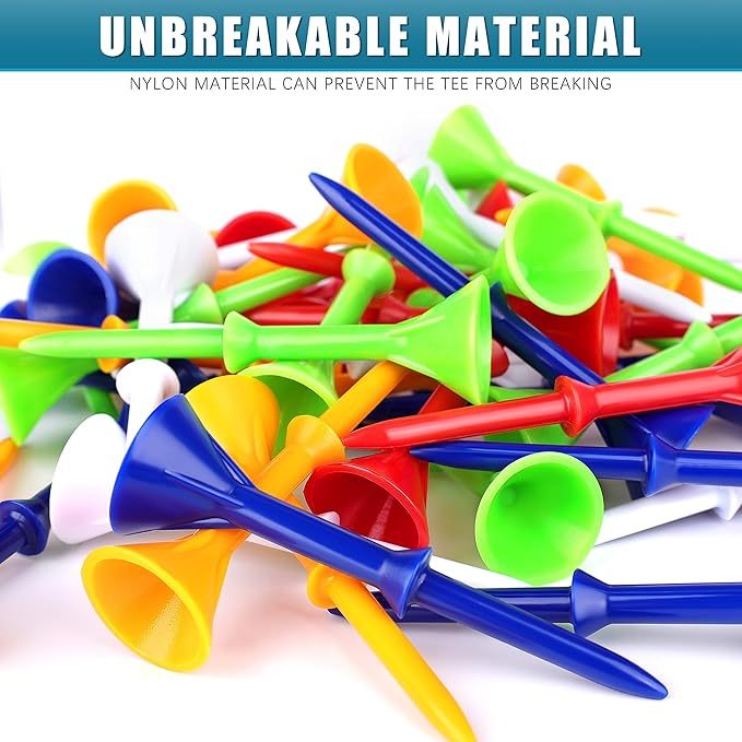 Golf Tees｜Excellent Durability and Stability Tees ， 50 Pack