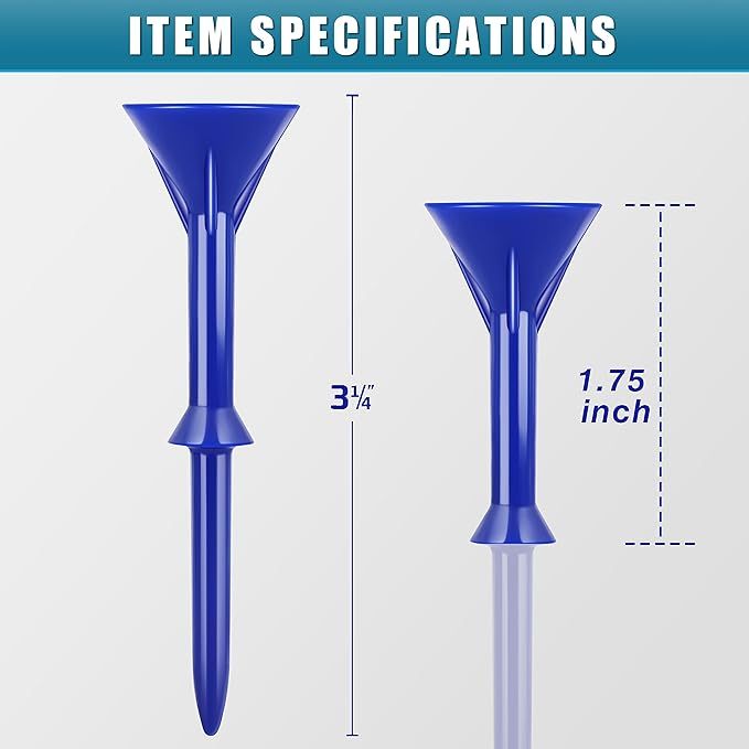 Golf Tees｜Excellent Durability and Stability Tees ， 50 Pack