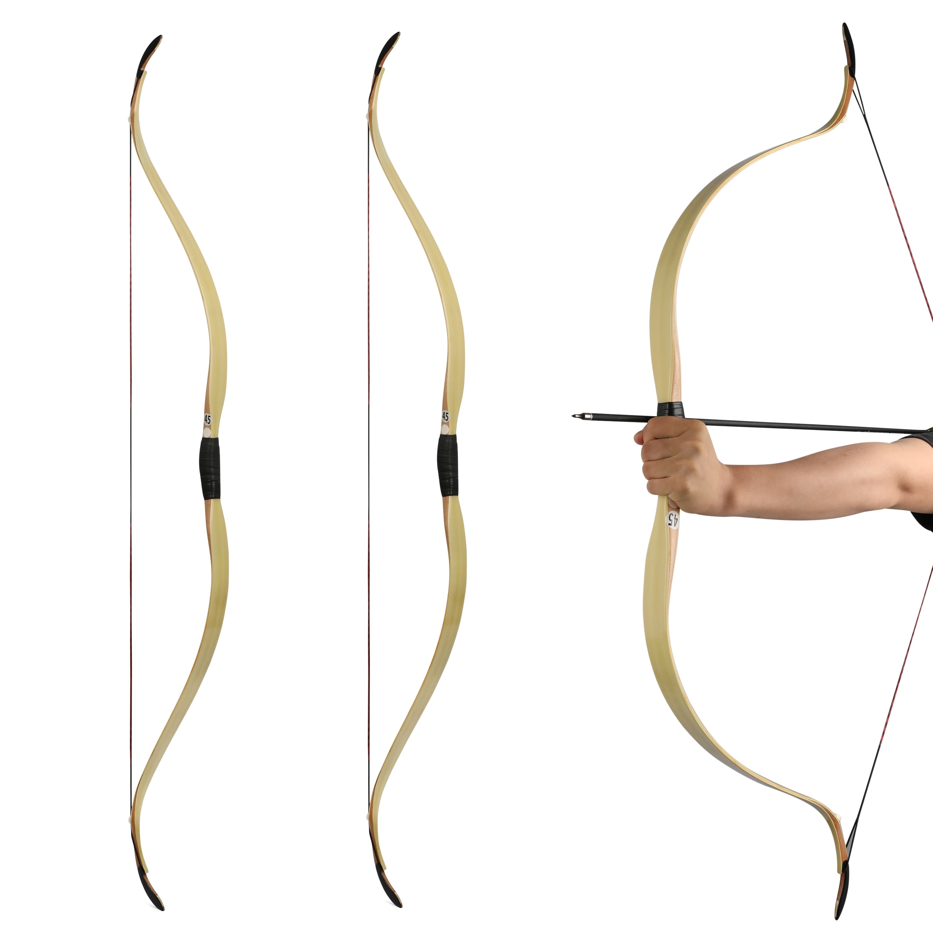  Traditional Bow Archery Horse Bow 20-45lbs