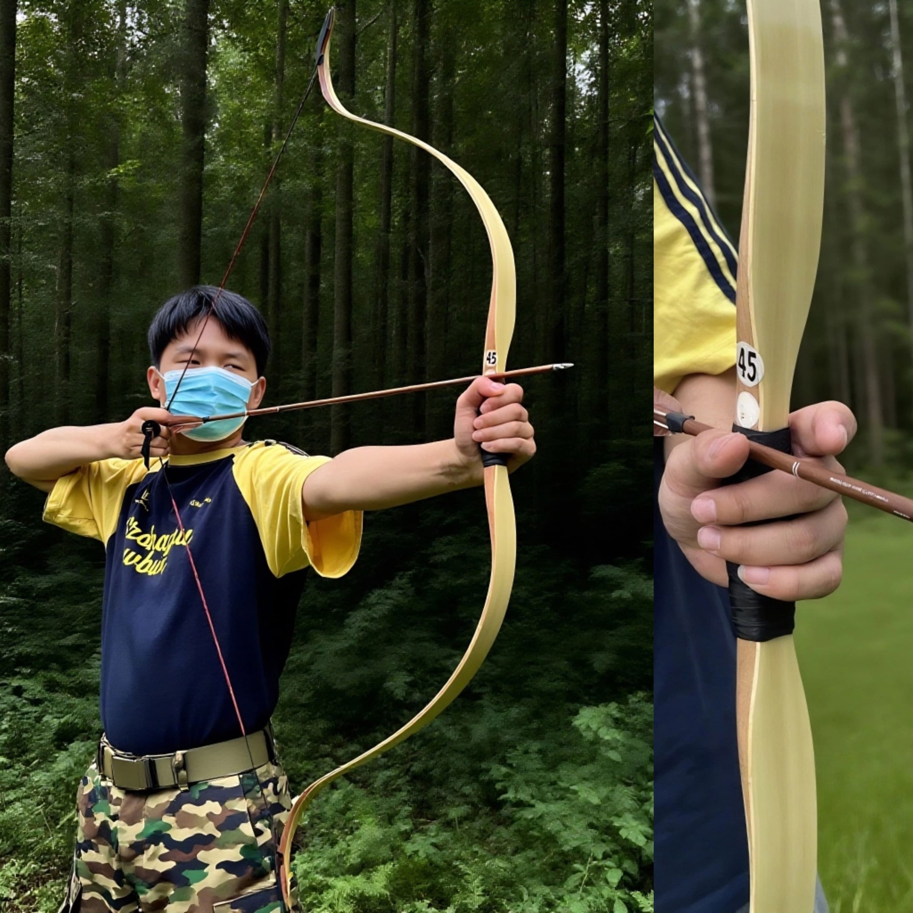  Traditional Bow Archery Horse Bow 20-45lbs