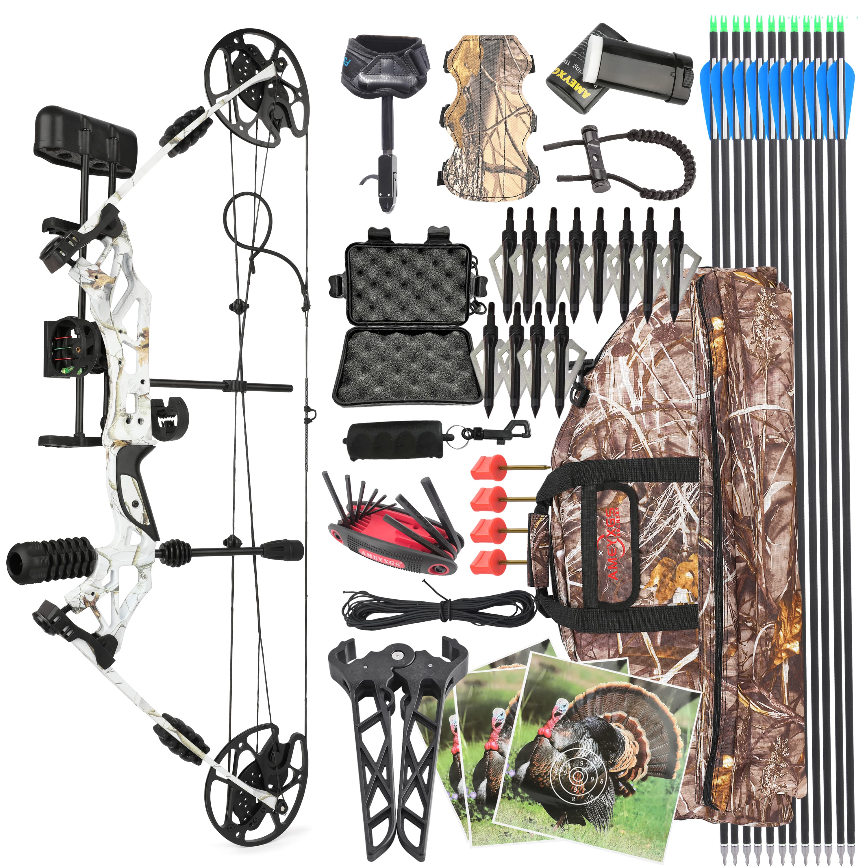 Kaimei Han Compound Bow Kit Hunting & Target Practice 30-60 LBS 
