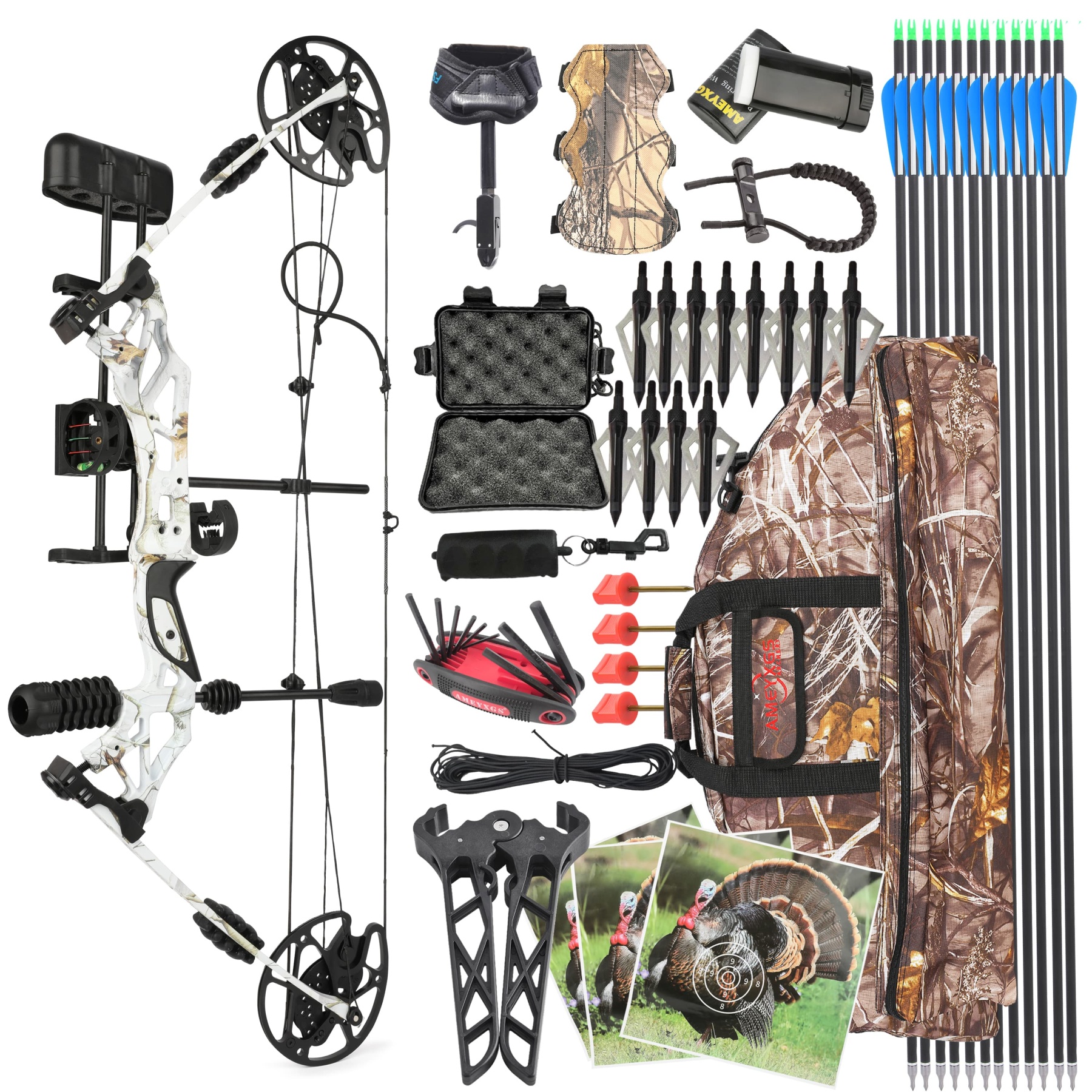 Kaimei Han Compound Bow Kit Hunting & Target Practice 30-60 LBS 