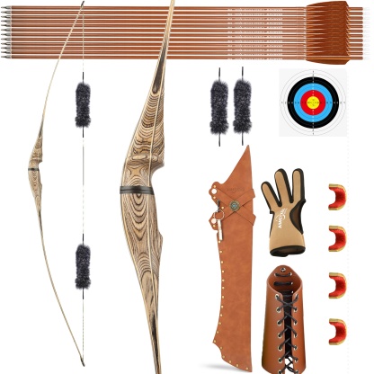  60" 62" 64" Traditional Archery Longbow RH/LH 20-50# @28"