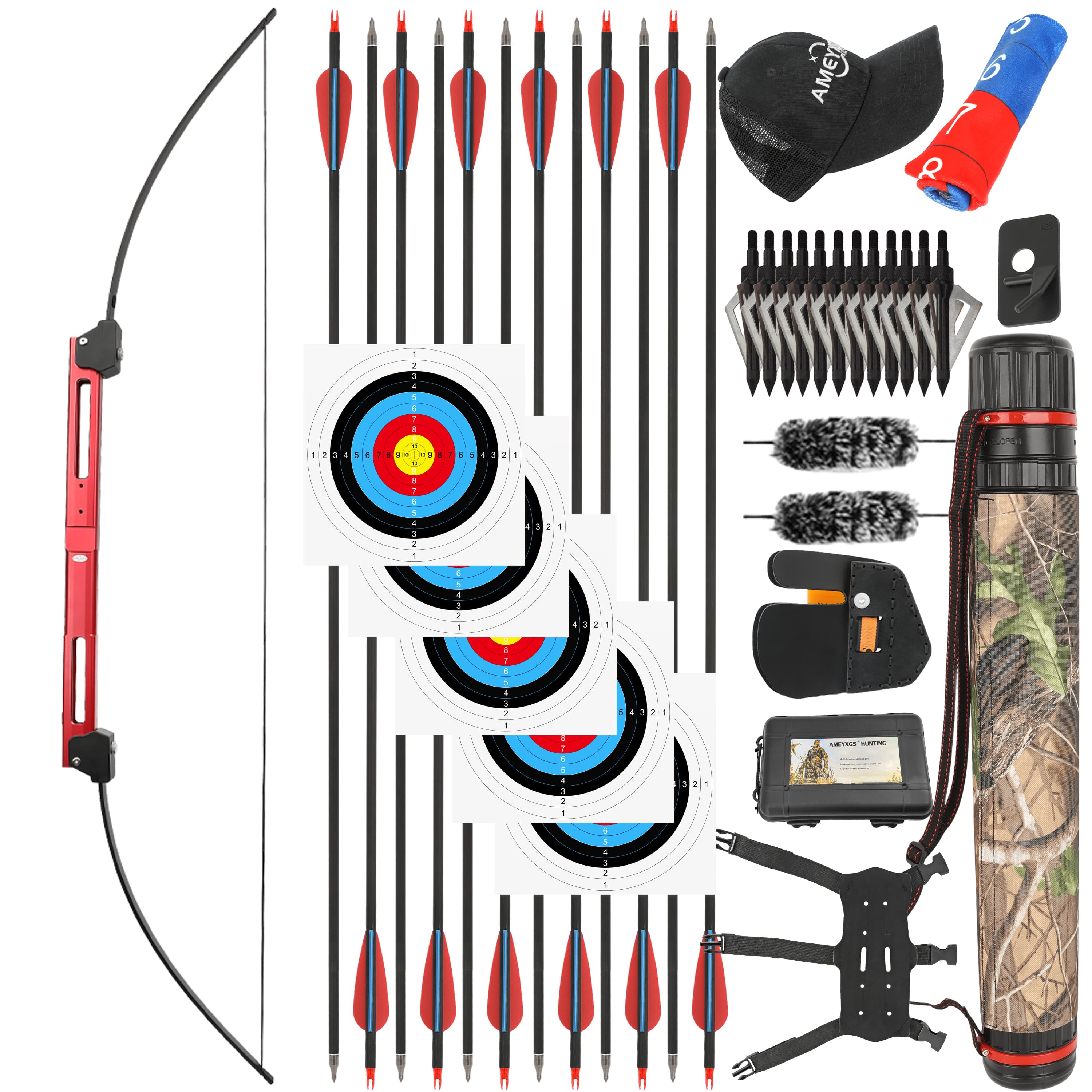 35lbs Folding Recurve Bow 58" RH/LH Outdoor Hunting Shooting