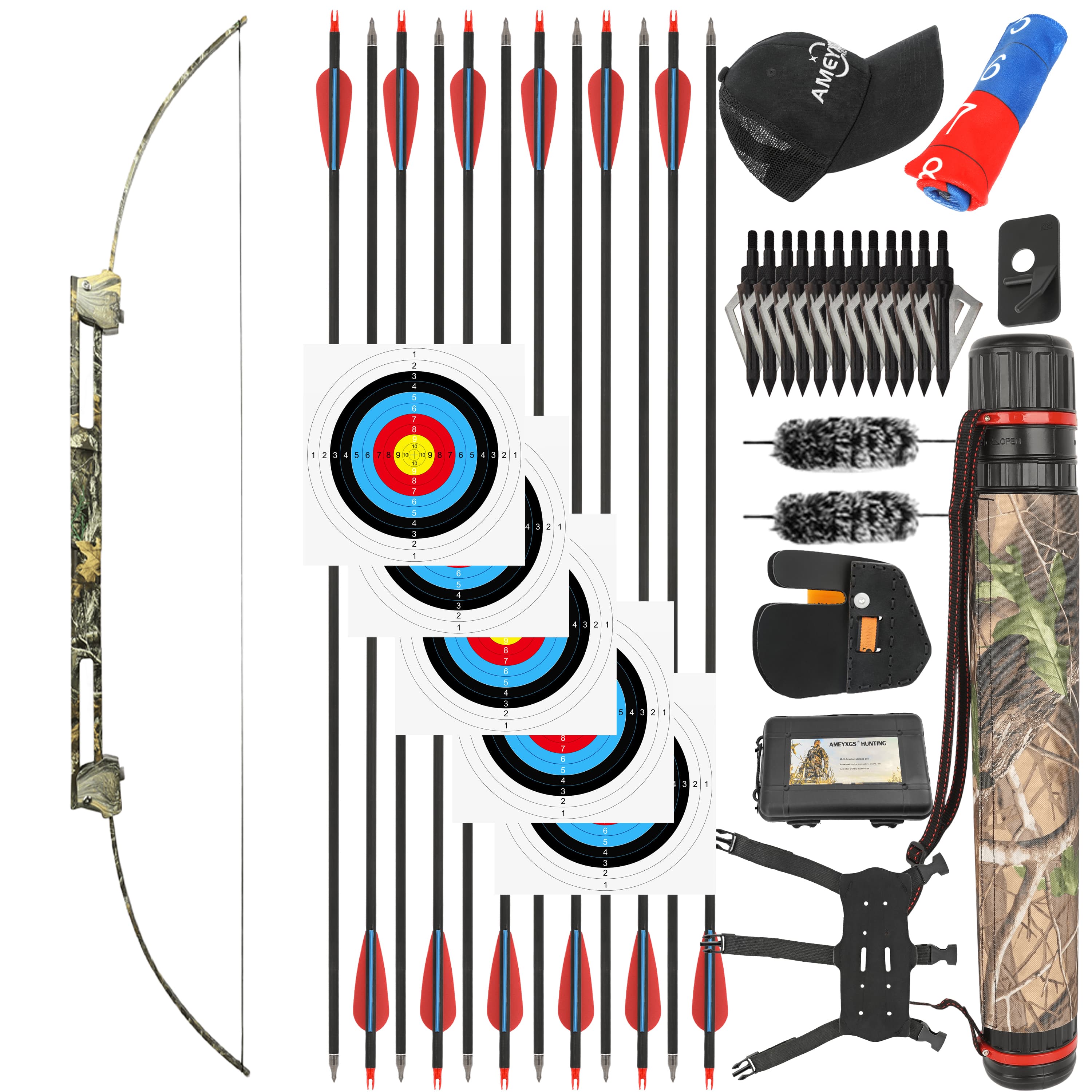 35lbs Folding Recurve Bow 58" RH/LH Outdoor Hunting Shooting