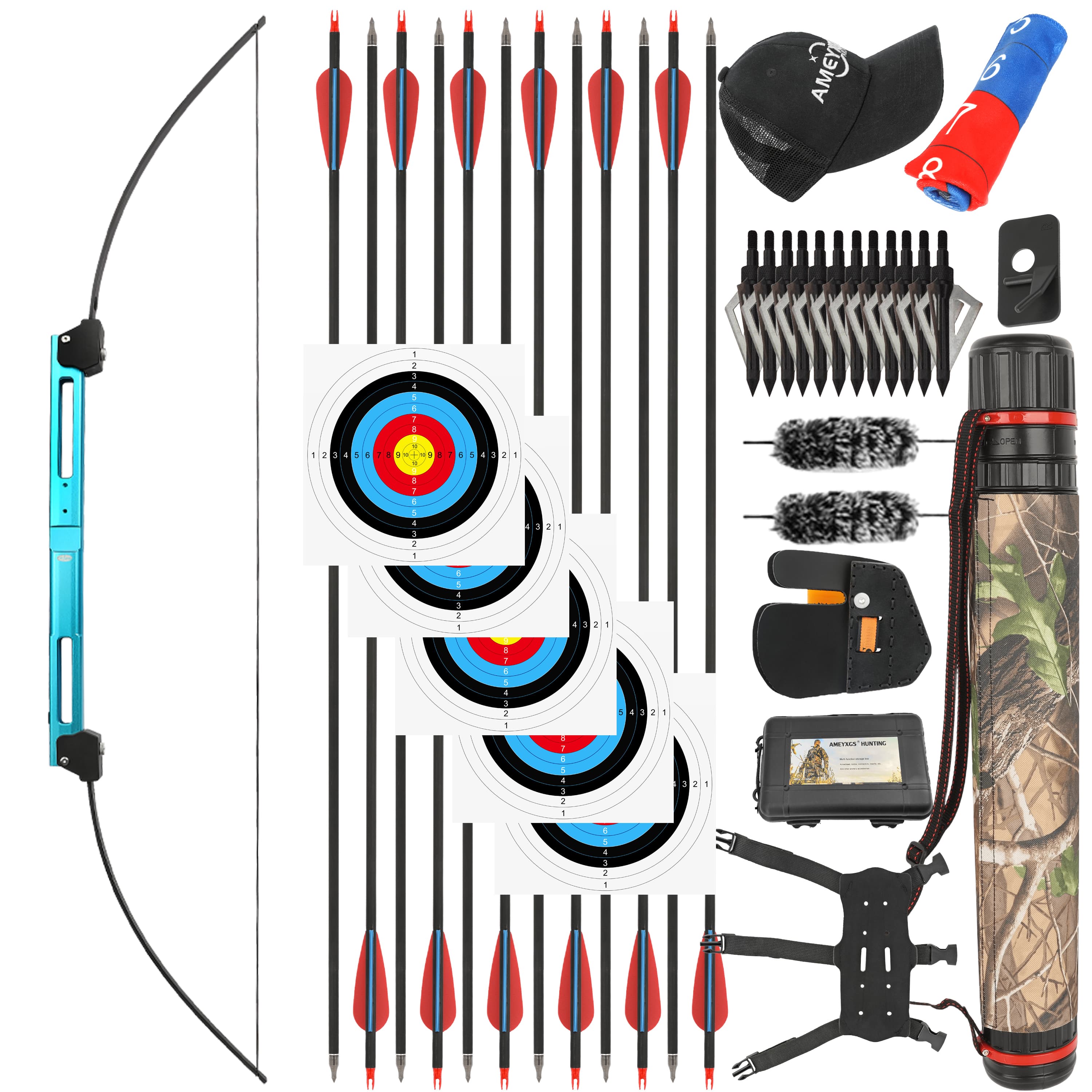 35lbs Folding Recurve Bow 58" RH/LH Outdoor Hunting Shooting