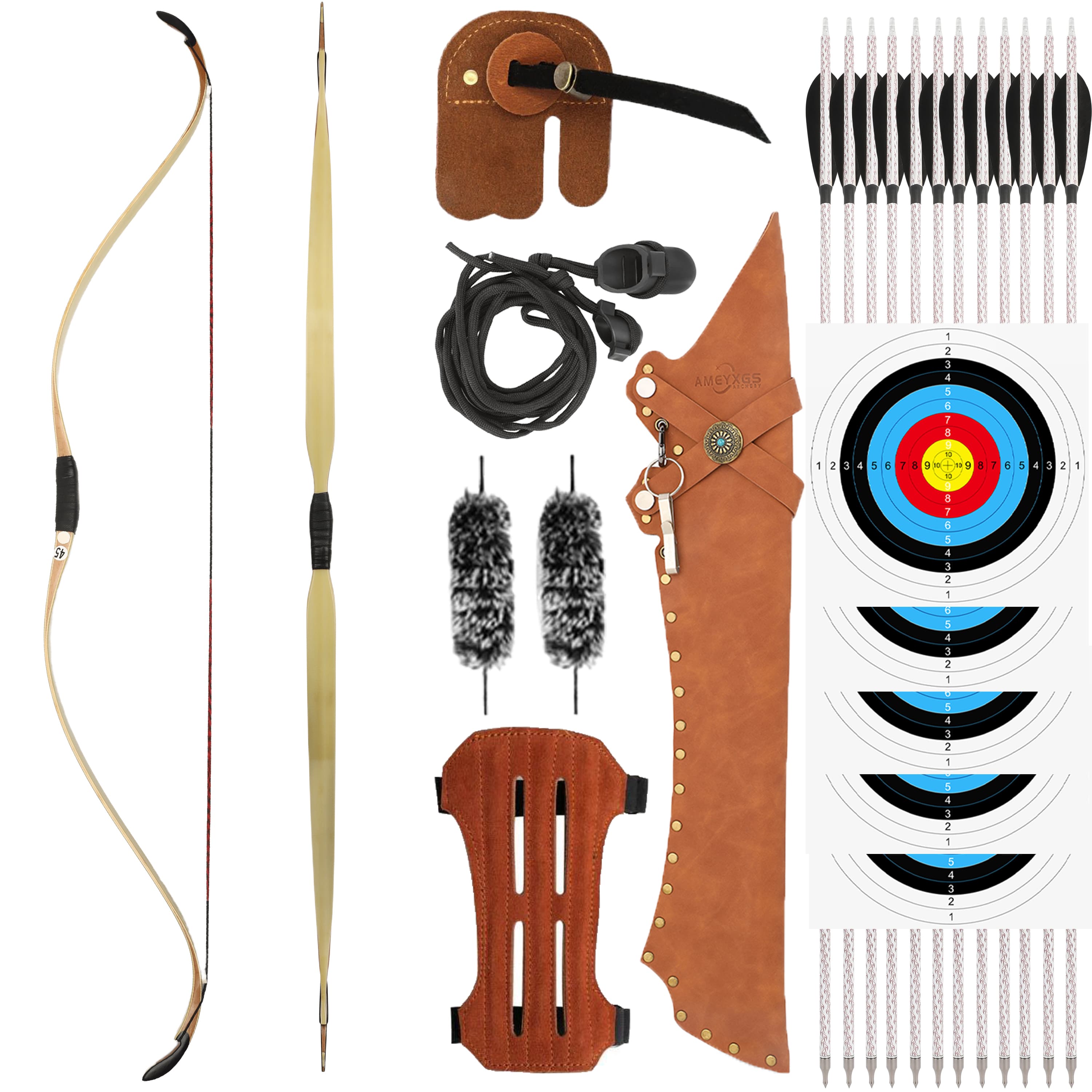  Traditional Bow Archery Horse Bow 20-45lbs