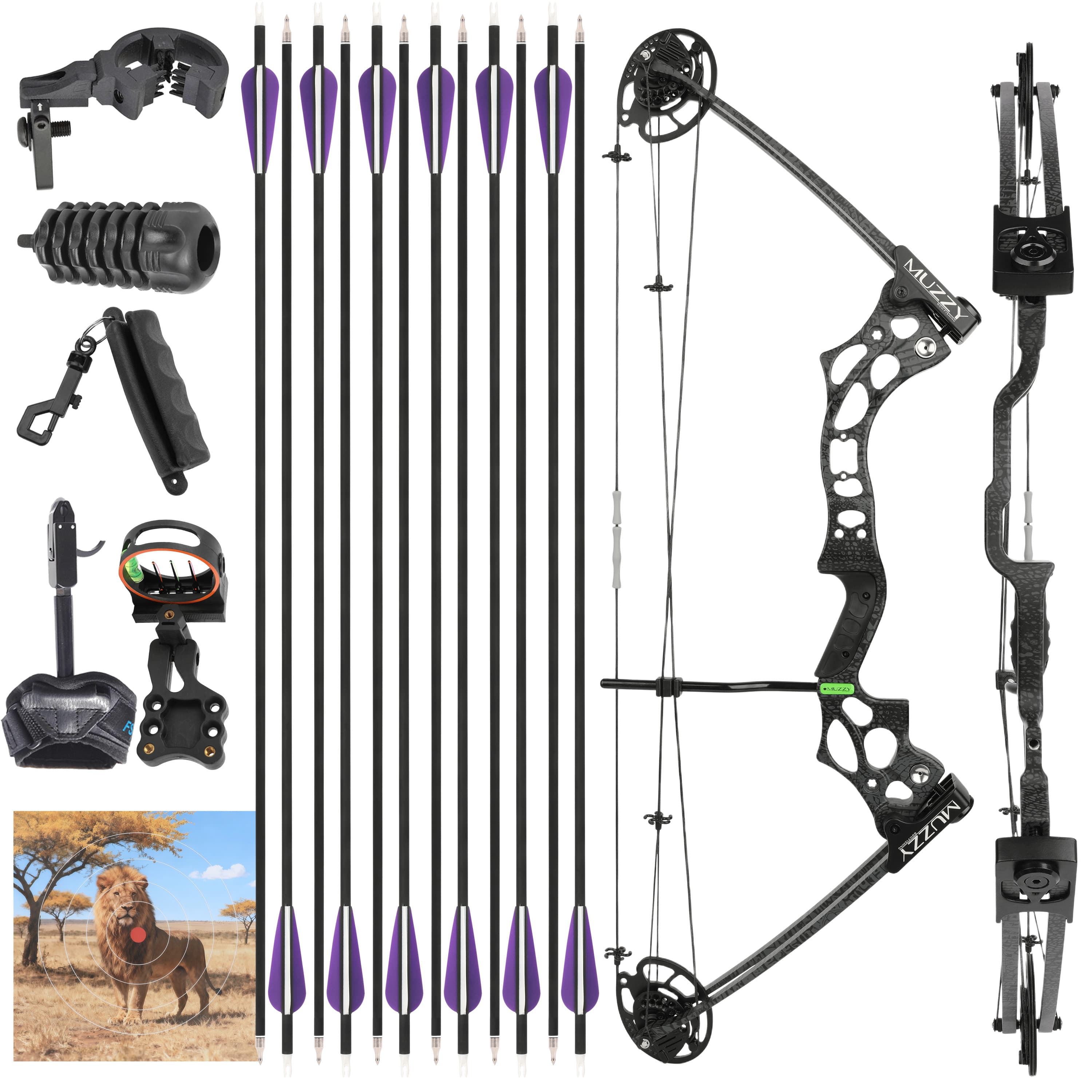 15-45lbs Compound Bow Arrow kit Archery Hunting Set