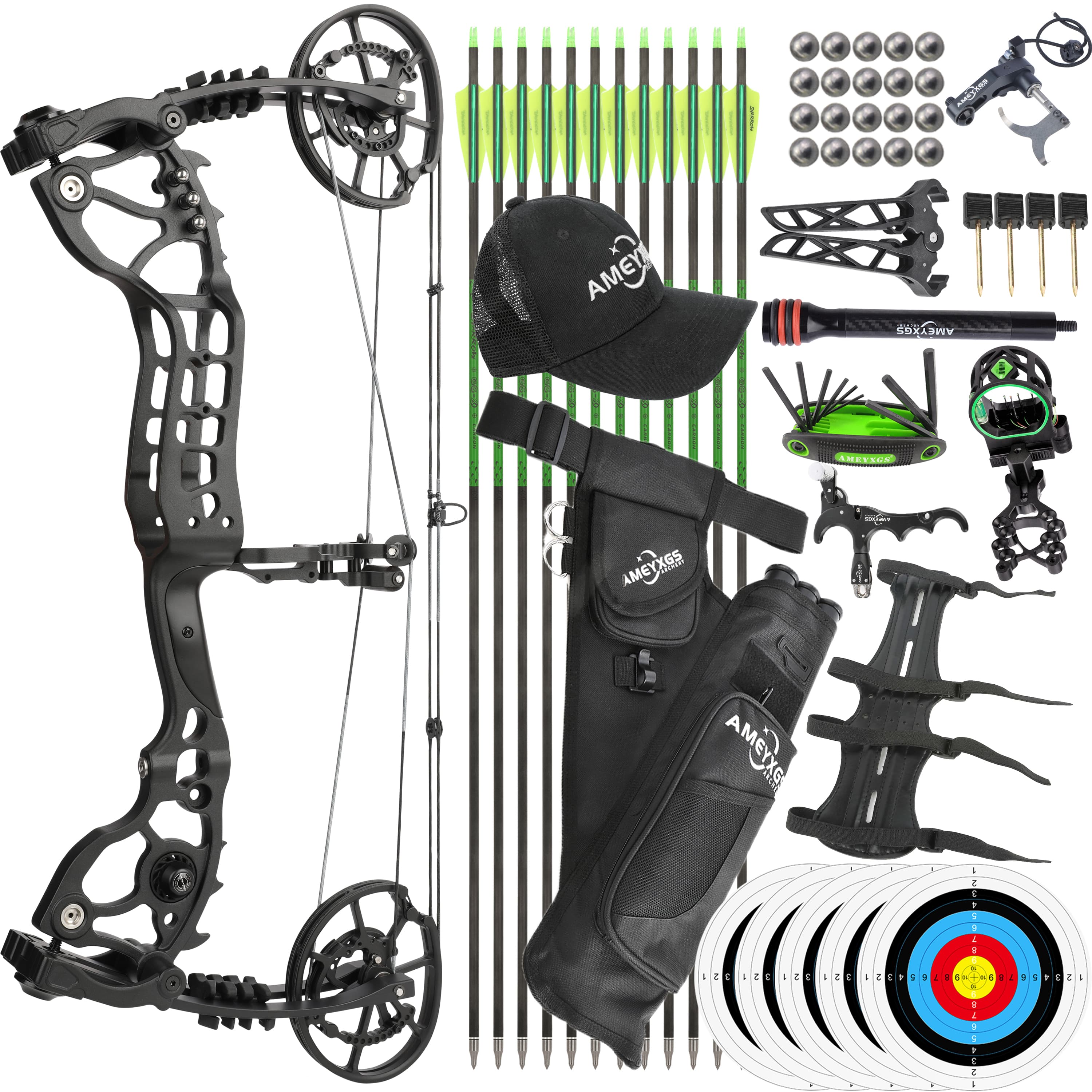 20-70lbs Compound Bow Arrow Set Dual-use Archery Ball