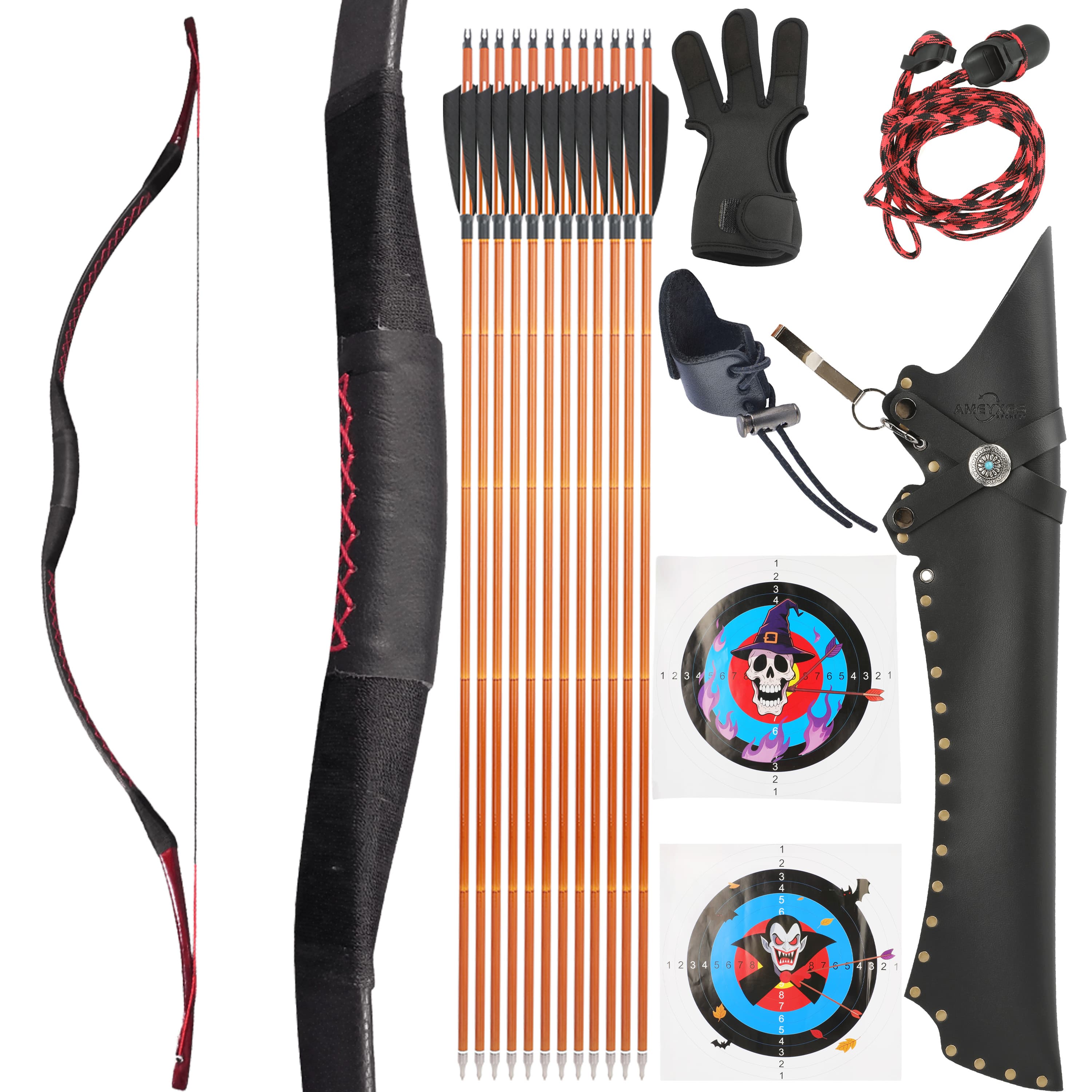 Mongolian Recurve Wooden Horsebow  25-55lbs for Archery