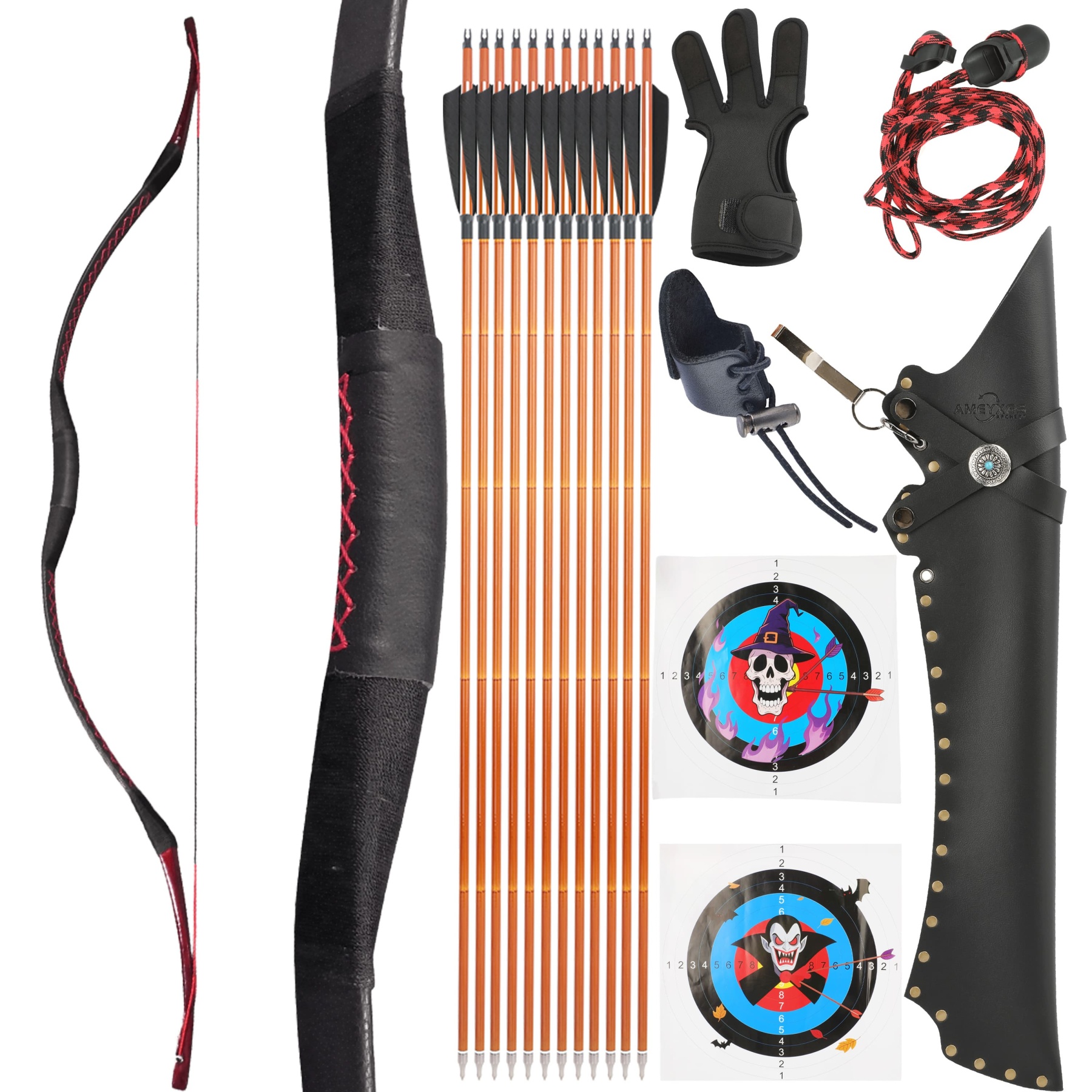 Mongolian Recurve Wooden Horsebow  25-55lbs for Archery