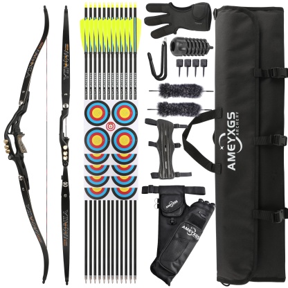 ILF 62" 20-50lbs Recurve Bow 19" Riser for Hunting Shooting