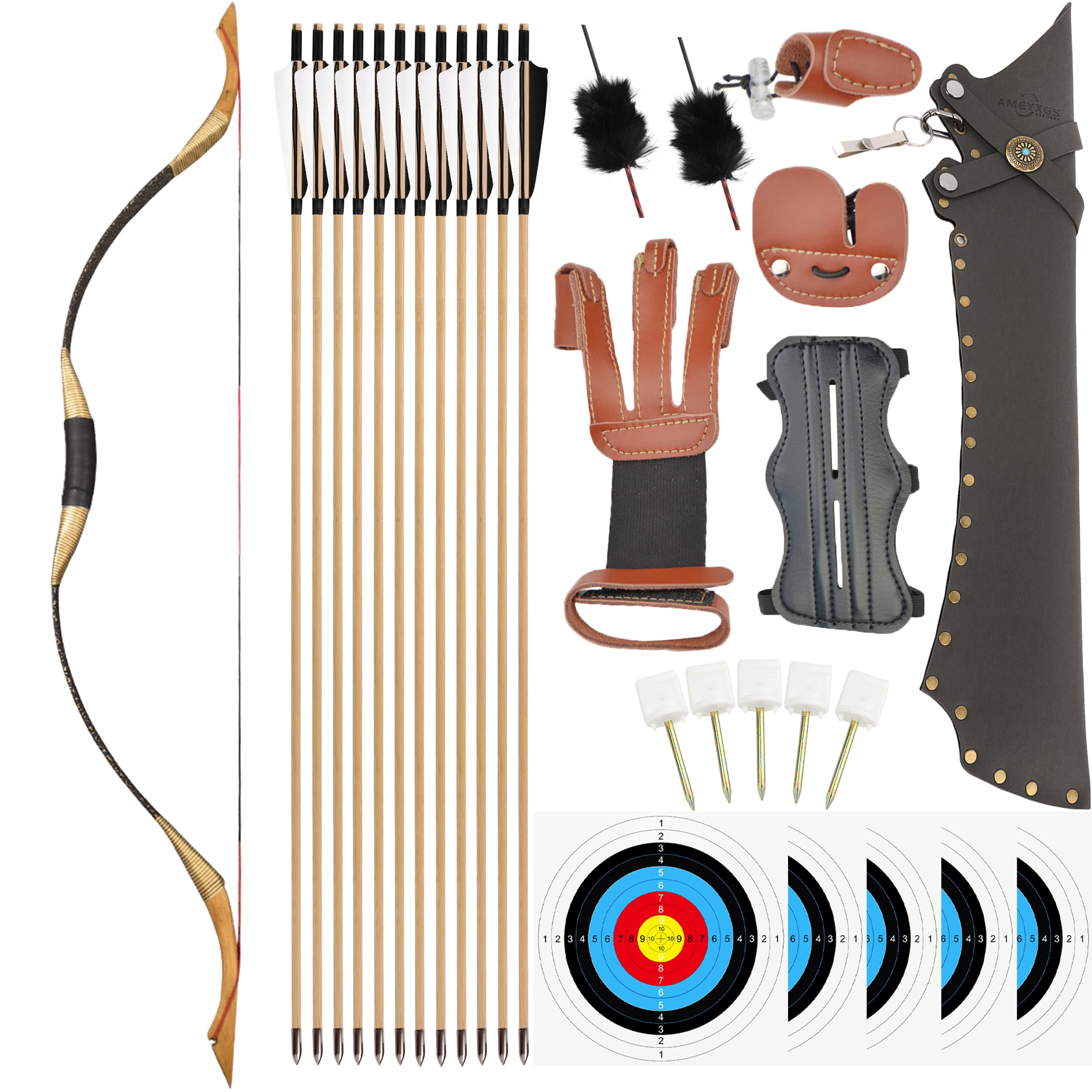 Traditional Recurve Mongolian Horsebow 25–55lbs Archery