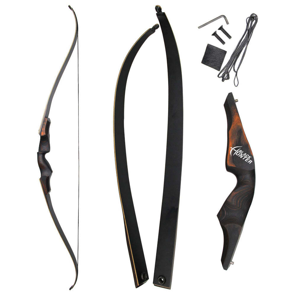 🎯60" Recurve Traditional Bow 25-60lbs Hunting Outdoor Training Practice-AMEYXGS Archery