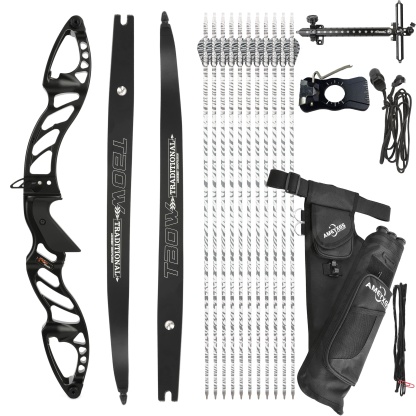 Archery 25-60bs Recurve Bow Kit Takedown Hunting Bow