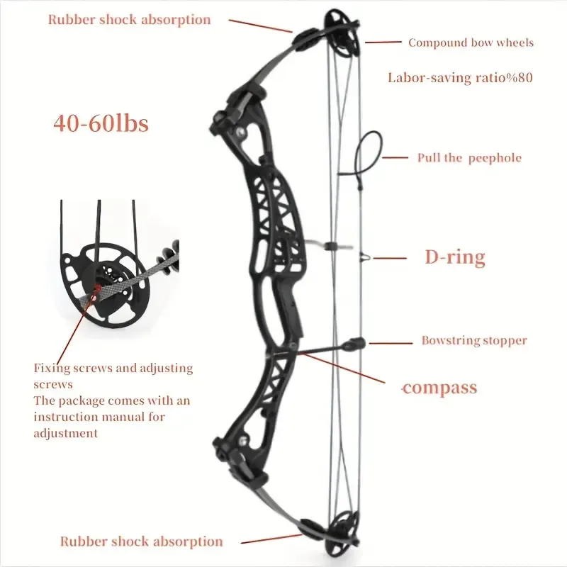 JUNXING M106 Target Compound Bow 40-60lb Right & Left Handed