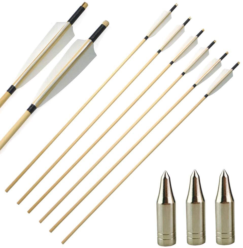 🎯Archery Handmade Turkey Feather Wood Arrows-AMEYXGS Archery