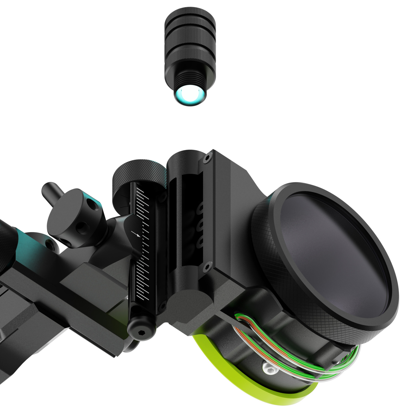 AMEYXGS Micro Adjustable Compound Bow Sight Lens Shooting Target