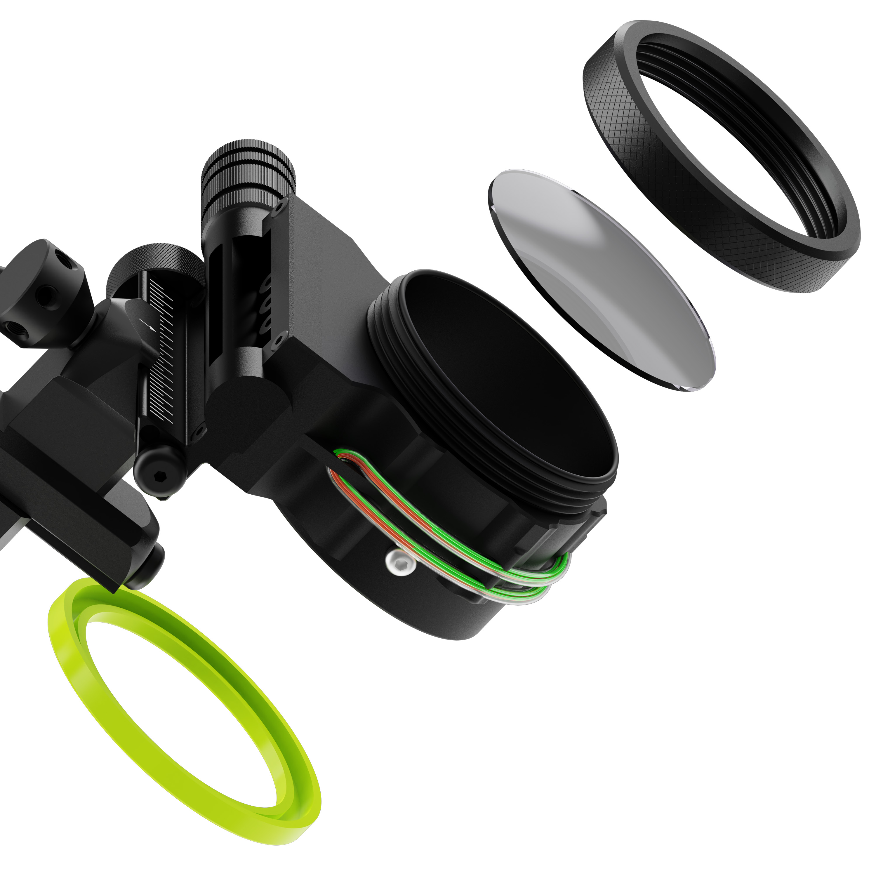 AMEYXGS Micro Adjustable Compound Bow Sight Lens Shooting Target