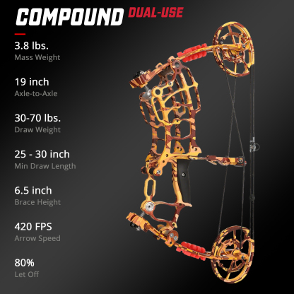 Camouflage Compound Bow Archery Hunting - Dual Purpose