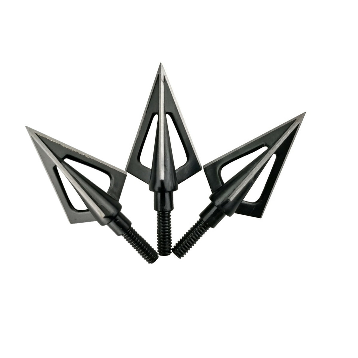 100 Grain 3-Blade Hunting Arrowheads Stainless Steel 6pcs