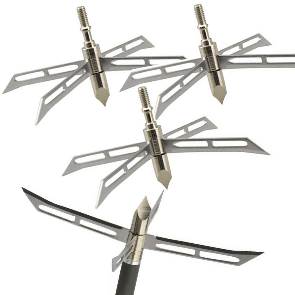 Archery Broadhead 4 Fixed Blade Hunting Tips 186grain Arrowhead
