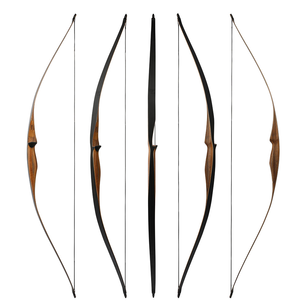 54" Archery Wooden Longbow 10-35lbs One-Piece Bow