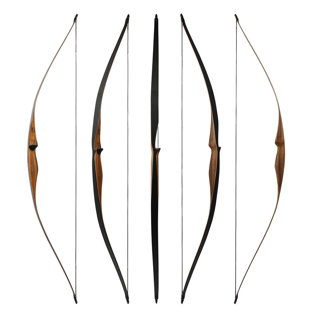54" Archery Wooden Longbow 10-35lbs One-Piece Bow