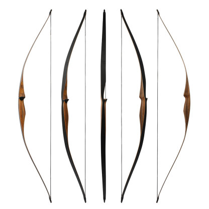 54" Archery Wooden Longbow 10-35lbs One-Piece Bow