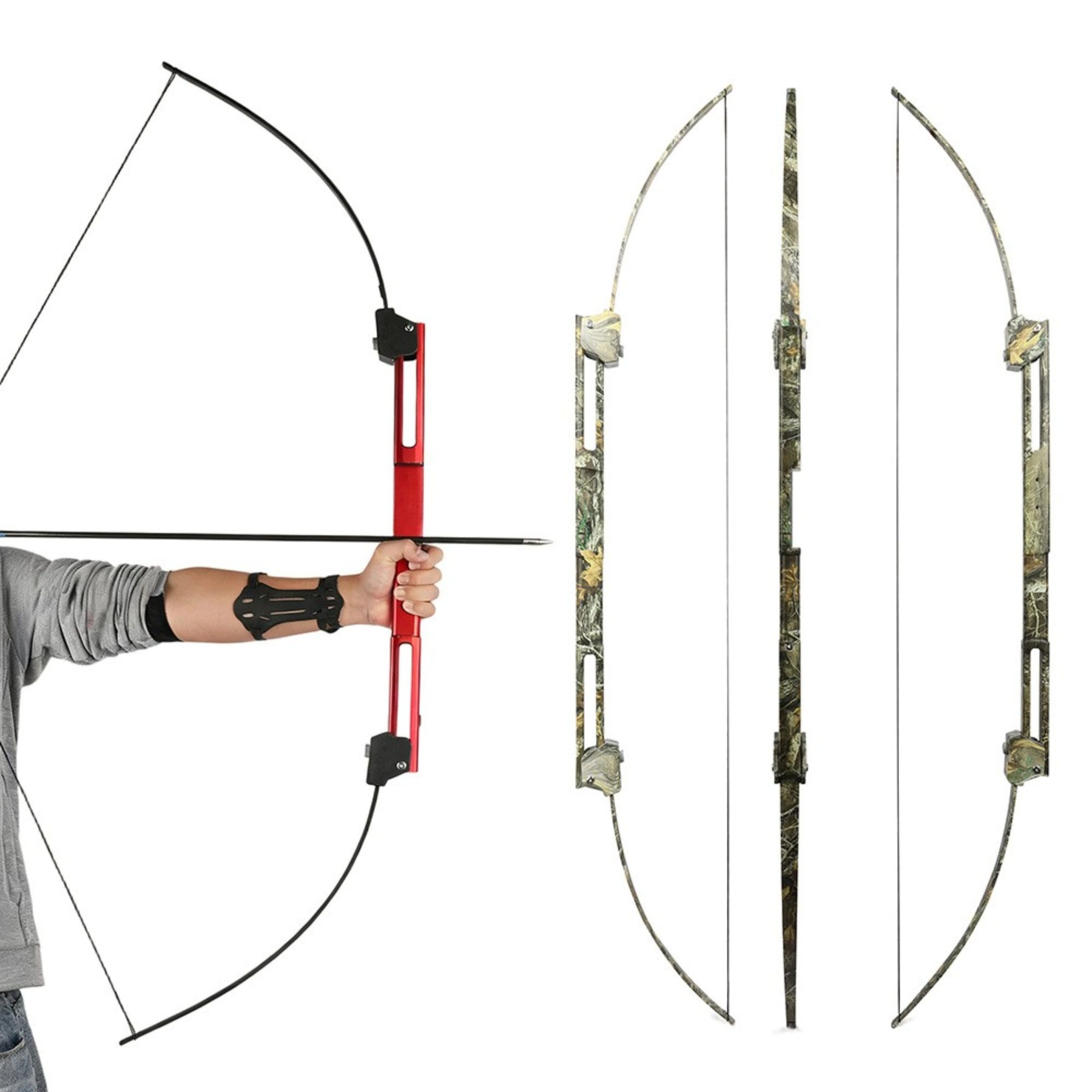 58" Foldable Recurve Bow 35lbs RH/LH Outdoor Practice
