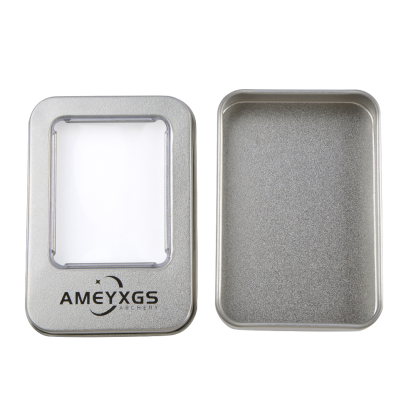 AMEYXGS Tin Box with Foam 6 Arrowheads and Arrow Box (Silver)