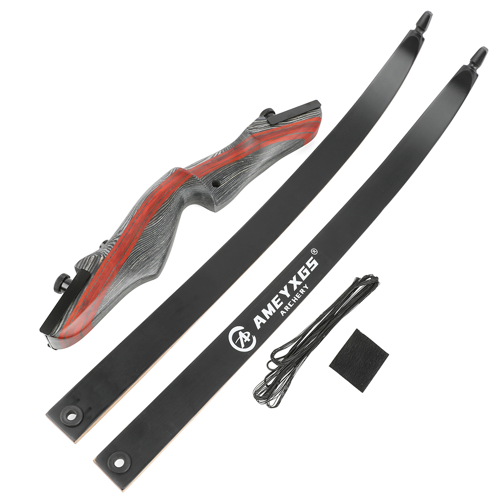 Recurve Bow and Arrow Kit 20-50lbs Wooden Takedown Split Bow Hunting