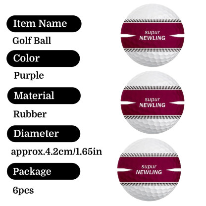 6pcs Funny Golf Ball Gift Set - Humorous Novelty Golf Accessories for Men, Dads