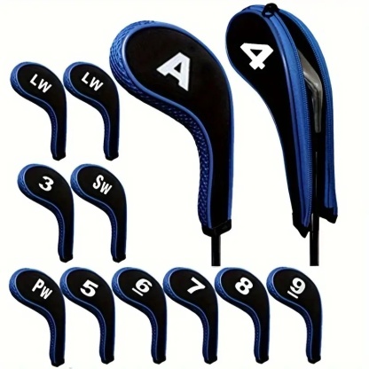  Golf Club Cover 12X Set Driver Head Cover Long Neck Design