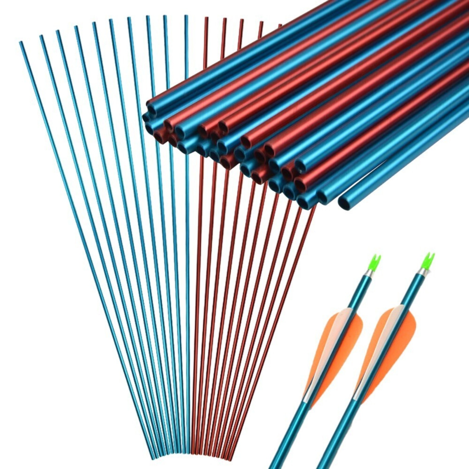 12pcs 30" Aluminum Arrow Shaft SP500 Hunting  Archery DIY