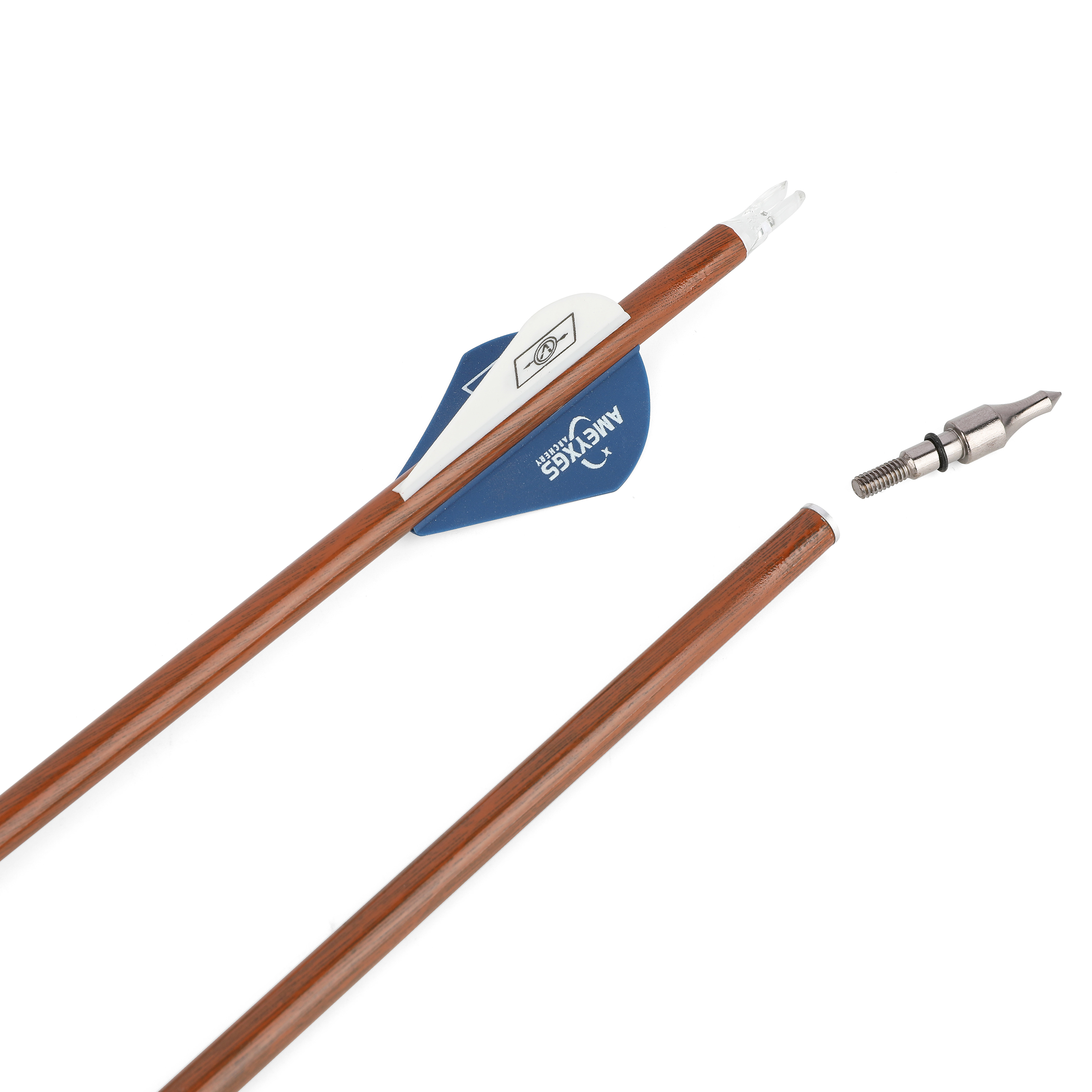 30-Inch Carbon Mix Arrows with 2" AME Teardrop Vanes (12pcs)