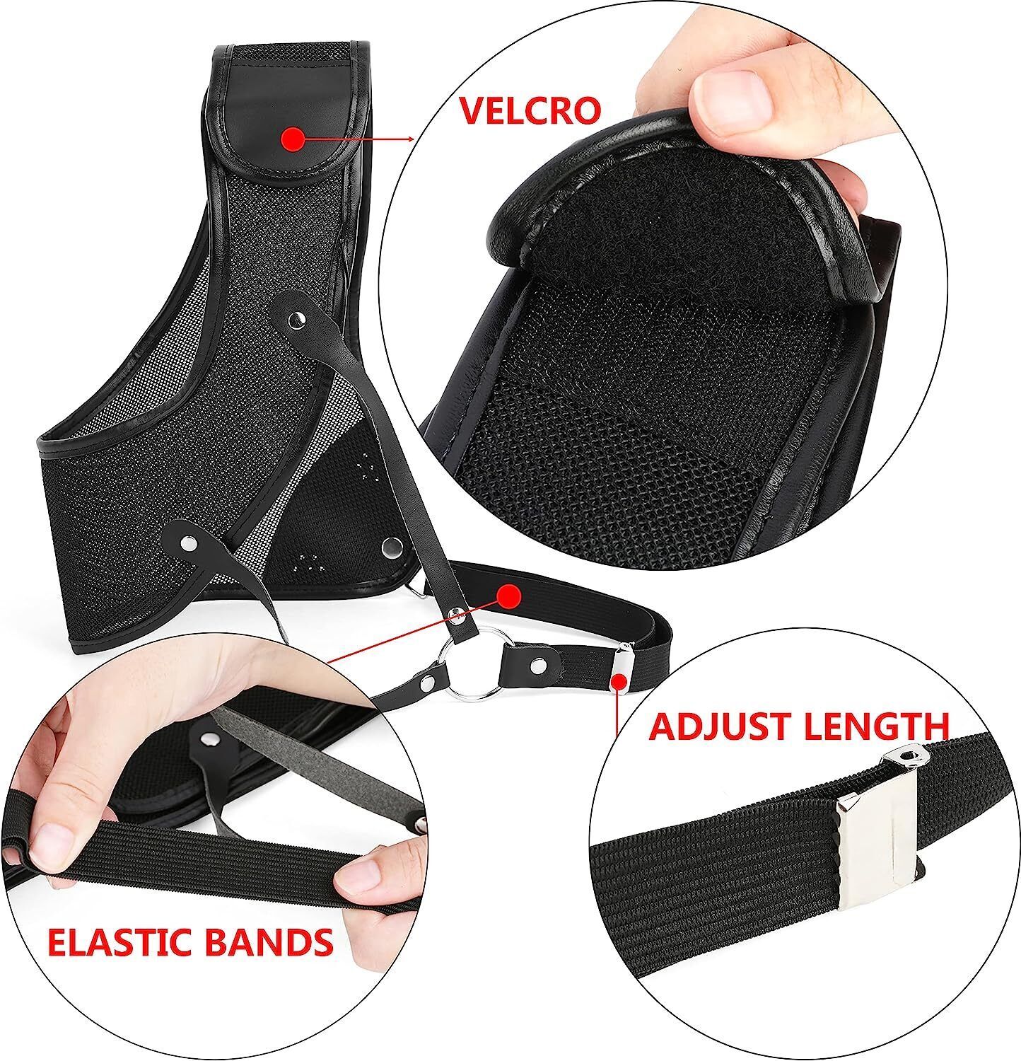 🎯Archery Chest Guard Cowhide Chest Protectors Left Side Adjustable Safety-AMEYXGS Archery