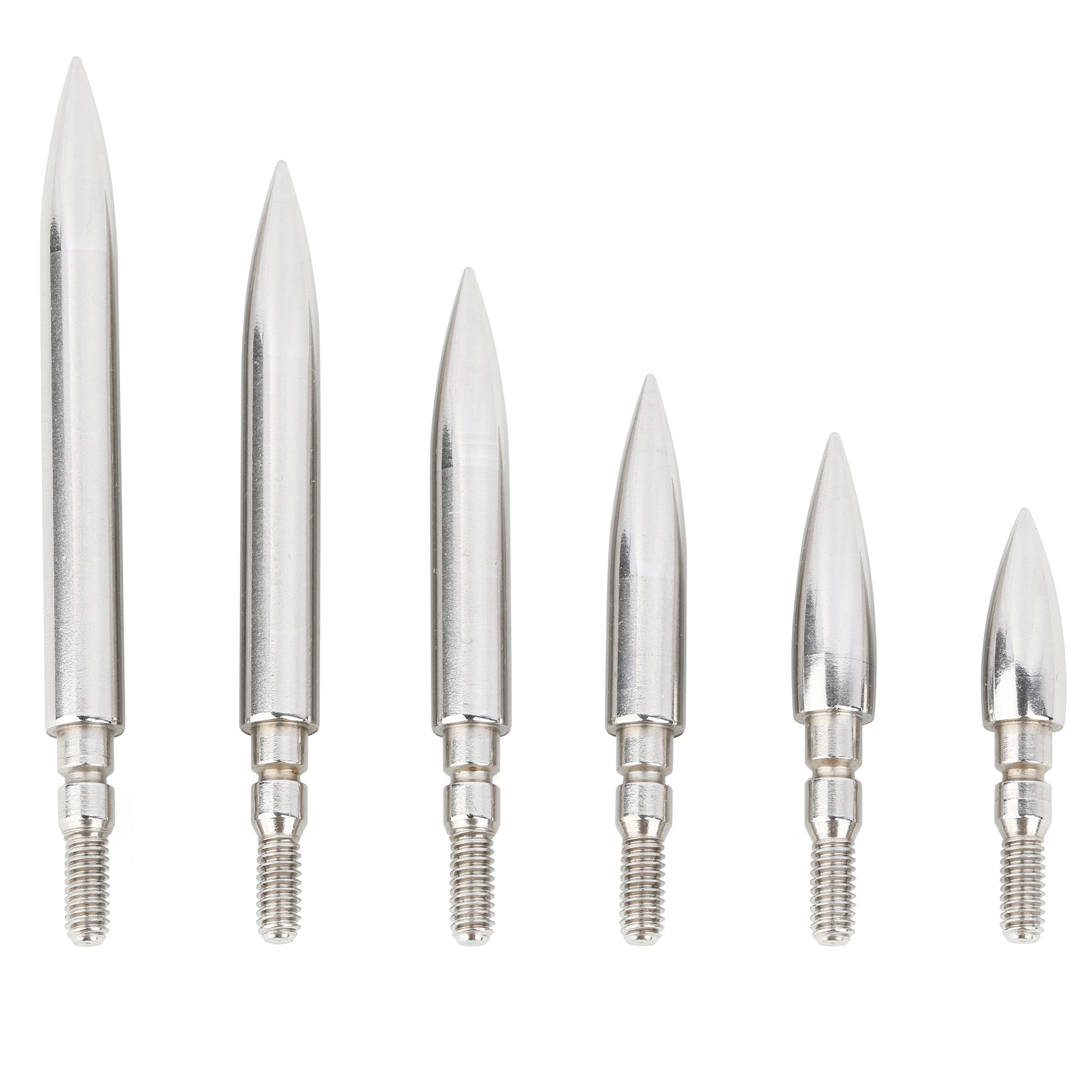 100-200gr Archery Field Points Steel Arrow Tips Target Arrowhead 24X