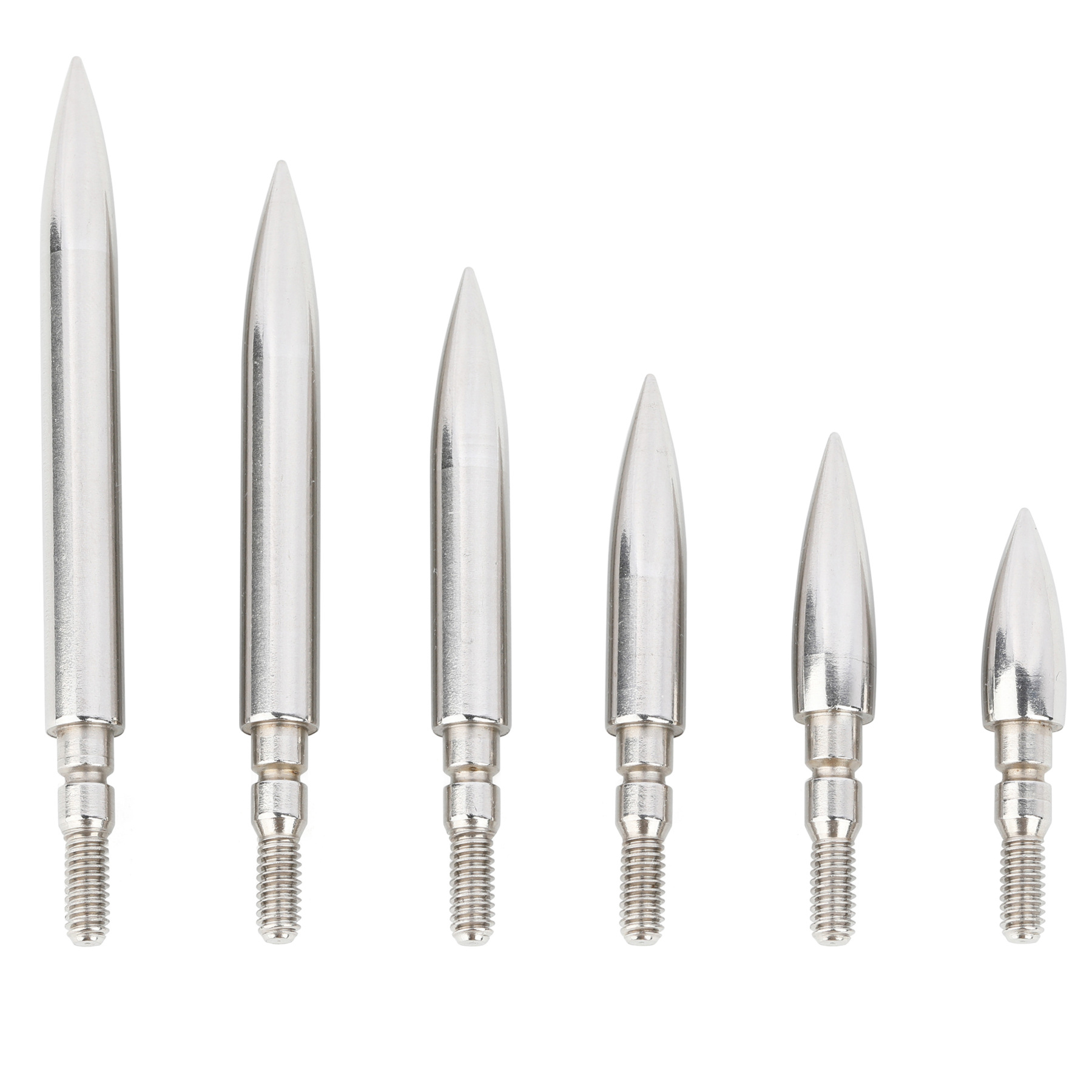 100-200gr Archery Field Points Steel Arrow Tips Target Arrowhead 24X