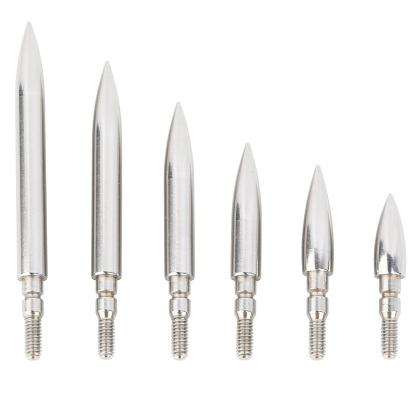 100-200gr Archery Field Points Steel Arrow Tips Target Arrowhead 24X
