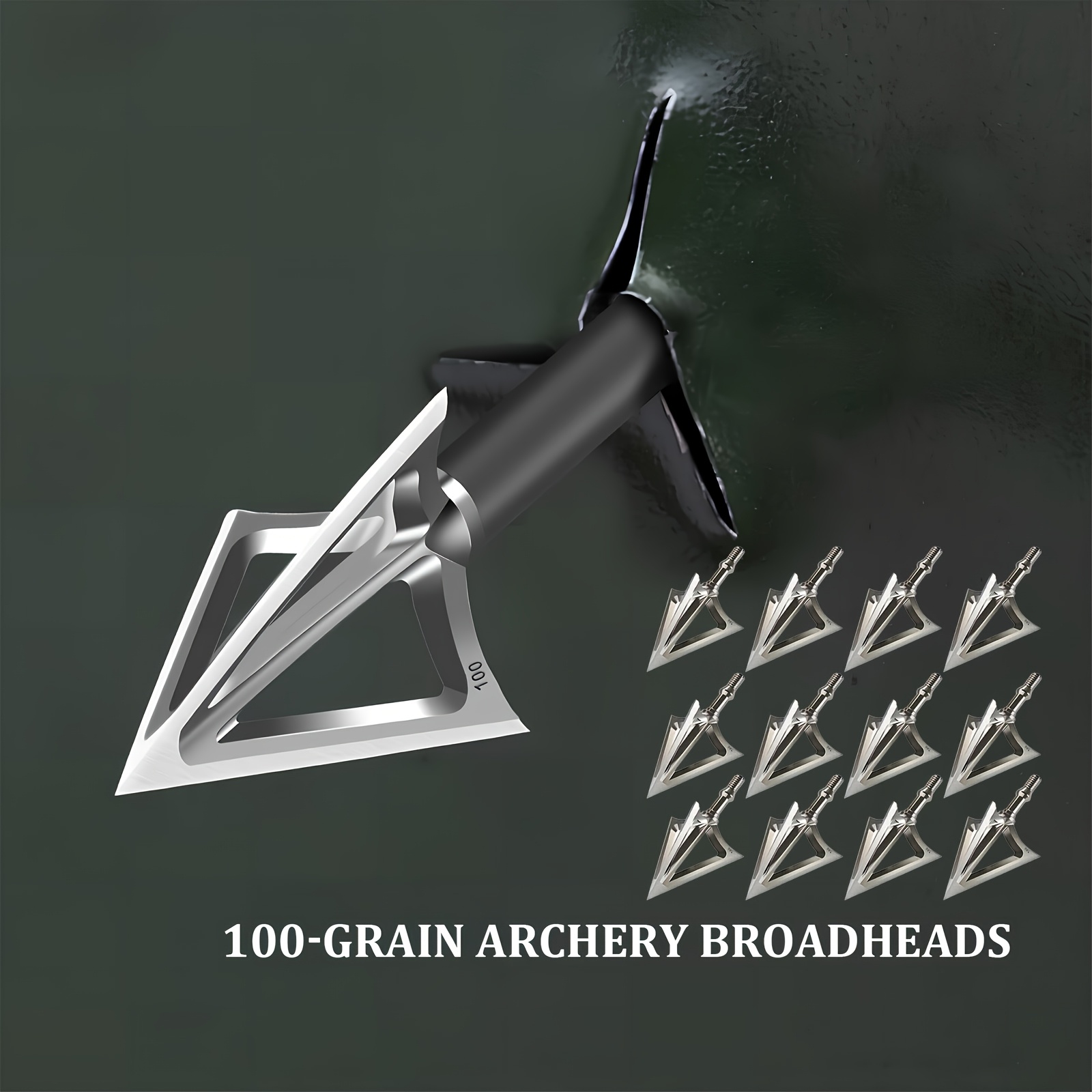 100 Grain Hunting Archery Broadhead - 12 Pack 